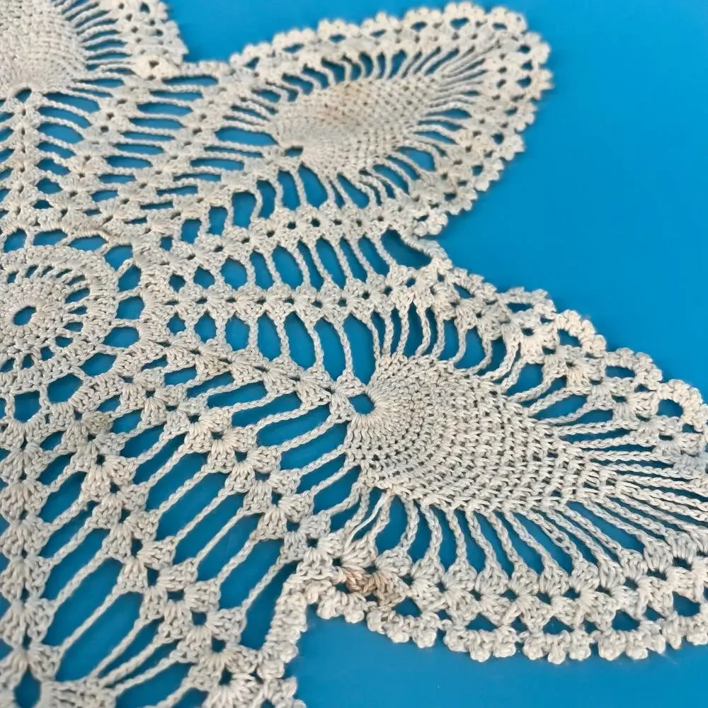 70s Crochet Doily Cottage 1970s Vintage